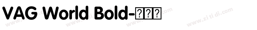 VAG World Bold字体转换 VAG World Bold字体转换